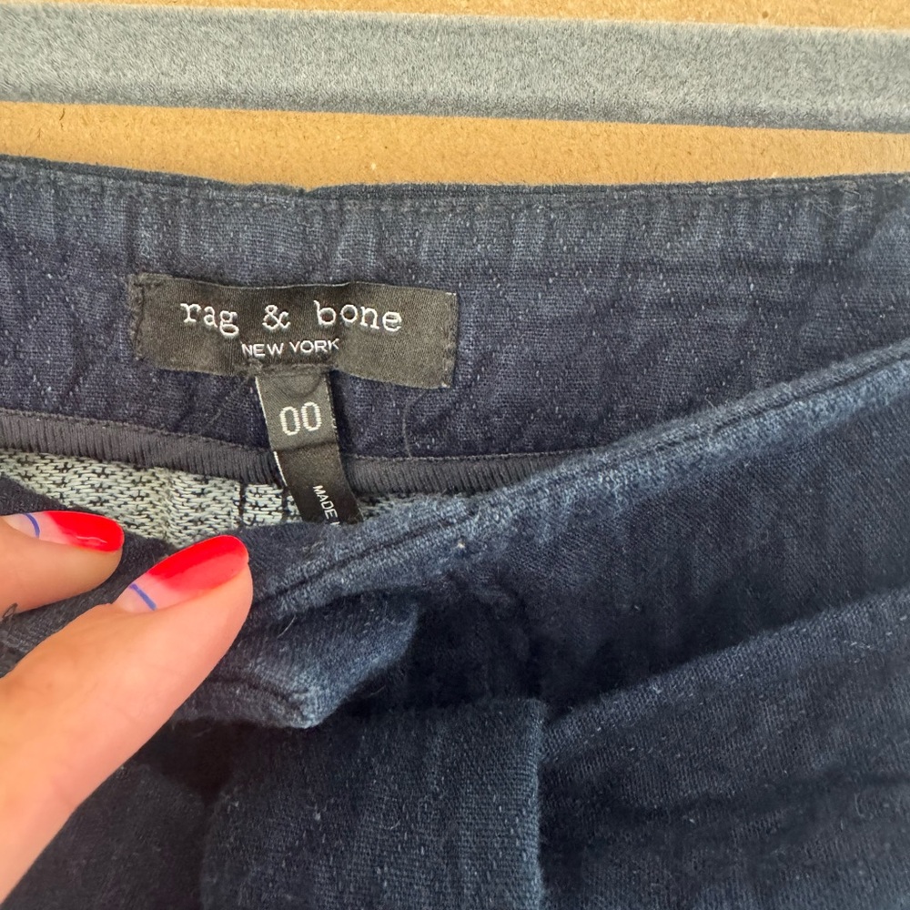 Rag & Bone Blue Esmond Navy Skirt - Picture 3 of 4